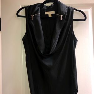 Michael Kors scoop neck tank with zippers
